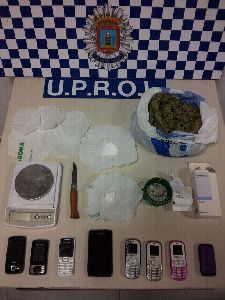 La Polica Local desmantela un punto de distribucin de droga en Almendricos y detiene a una persona