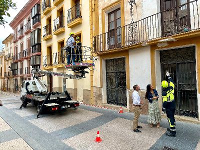 El Ayuntamiento revisa de nuevo las fachadas del casco antiguo por el comienzo de la Feria y Fiestas de septiembre