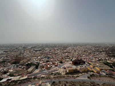 Posible incremento de los niveles de partculas PM10 en Lorca debido a la entrada de una masa de aire africano