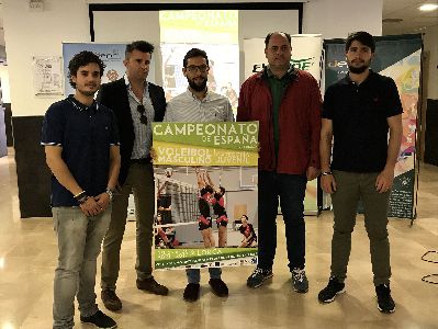 Lorca ser sede del 26 al 30 de abril de la LVII edicin del Campeonato de Espaa de Voleibol masculino en categora juvenil que reunir en la pista a ms de 300 deportistas