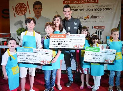 Mara Masegosa, del colegio de la Torrecilla gana el primer concurso escolar de recetas saludables.