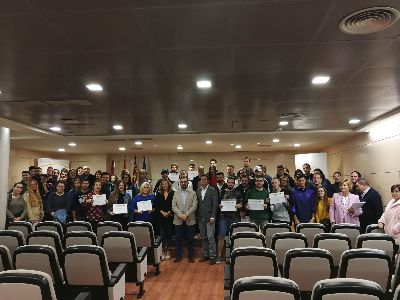 El alcalde de Lorca entrega los diplomas de los programas de empleo y formacin impartidos desde la Concejala de Desarrollo Local