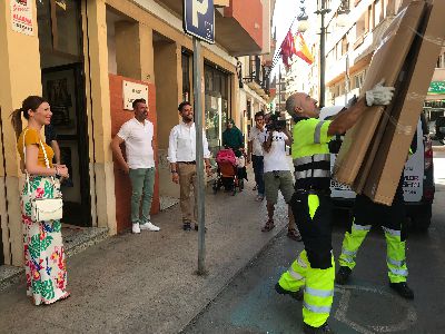 El Ayuntamiento amplia el servicio de recogida de cartn en establecimientos a todas las reas comerciales del casco urbano de Lorca 