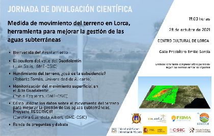 Ayuntamiento e Instituto Geolgico organizan una jornada de divulgacin cientfica para este jueves en Lorca