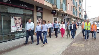 Bernab anuncia que las obras de regeneracin urbana del barrio de San Diego en Lorca terminarn a final de ao