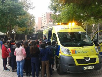 El Servicio de Emergencias Municipal de Lorca colabora en el simulacro de terremoto de colegios del municipio