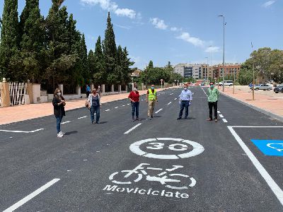 El alcalde de Lorca supervisa la fase final de las obras de acondicionamiento del Camino Marn