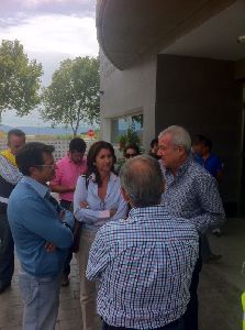 Valcrcel, Jdar e Inmaculada Garca coordinan desde el Centro Integrado de Seguridad de Lorca las actuaciones tras las riadas