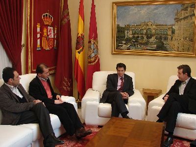 El Alcalde de Lorca recibe a Daniel Bueno y Enrique Gonzlez, secretarios generales de CCOO en la Regin y en Lorca respectivamente