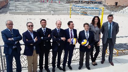 El Alcalde de Lorca y el Consejero de Presidencia inauguran el Centro de Tecnificacin Deportiva de Voley-Playa como sede de la seleccin espaola