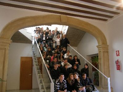 Pearrubia recibe en el Ayuntamiento de Lorca a los alumnos franceses que realizan un intercambio