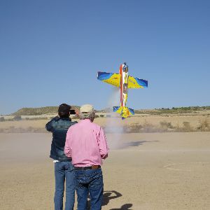 Aeromodelos de todo tipo toman el cielo de Torrealvilla con 21 pilotos inscritos en la exhibicin de vuelo 