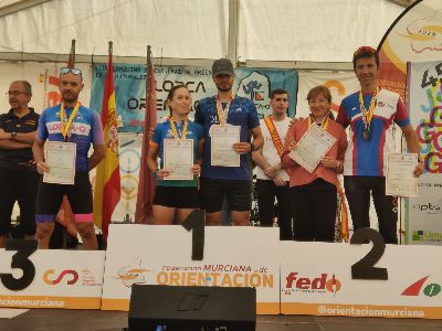 El malagueo Juan Sanz y la coruesa Mara del Mar Delgado se proclaman campeones de Espaa de orientacin MTBO en Lorca