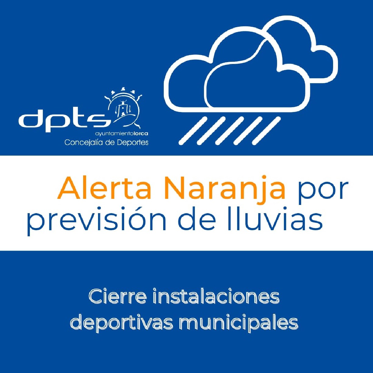 Cierre de instalaciones deportivas.